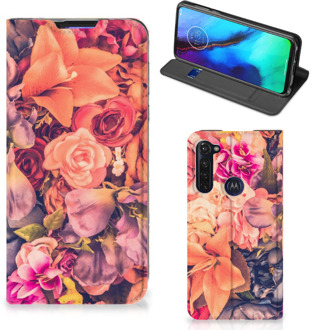 B2Ctelecom Telefoon Hoesje Cadeau voor Moeder Motorola Moto G Pro Flipcase Bosje Bloemen