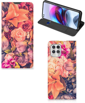 B2Ctelecom Telefoon Hoesje Cadeau voor Moeder Motorola Moto G100 Flipcase Bosje Bloemen