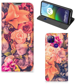 B2Ctelecom Telefoon Hoesje Cadeau voor Moeder Motorola Moto G9 Power Flipcase Bosje Bloemen