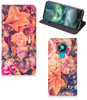 B2Ctelecom Telefoon Hoesje Cadeau voor Moeder Nokia 3.4 Flipcase Bosje Bloemen