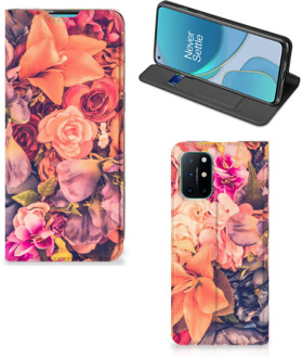 B2Ctelecom Telefoon Hoesje Cadeau voor Moeder OnePlus 8T Flipcase Bosje Bloemen