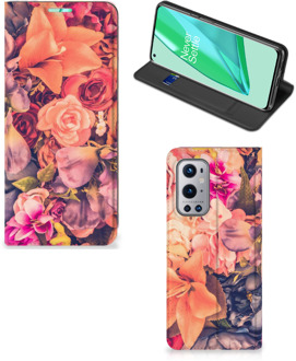 B2Ctelecom Telefoon Hoesje Cadeau voor Moeder OnePlus 9 Pro Flipcase Bosje Bloemen