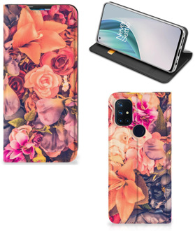 B2Ctelecom Telefoon Hoesje Cadeau voor Moeder OnePlus Nord N10 5G Flipcase Bosje Bloemen