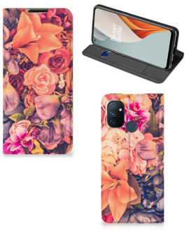 B2Ctelecom Telefoon Hoesje Cadeau voor Moeder OnePlus Nord N100 Flipcase Bosje Bloemen