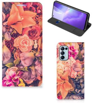 B2Ctelecom Telefoon Hoesje Cadeau voor Moeder OPPO Find X3 Lite Flipcase Bosje Bloemen