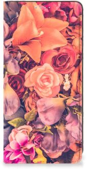 B2Ctelecom Telefoon Hoesje Cadeau voor Moeder Samsung Galaxy A21s Flipcase Bosje Bloemen