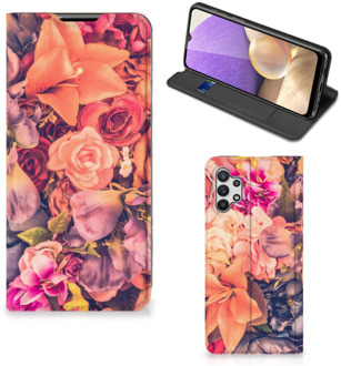 B2Ctelecom Telefoon Hoesje Cadeau voor Moeder Samsung Galaxy A32 5G Flipcase Bosje Bloemen