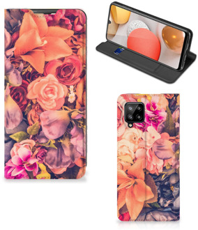 B2Ctelecom Telefoon Hoesje Cadeau voor Moeder Samsung Galaxy A42 Flipcase Bosje Bloemen