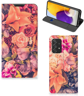 B2Ctelecom Telefoon Hoesje Cadeau voor Moeder Samsung Galaxy A72 (5G/4G) Flipcase Bosje Bloemen