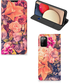 B2Ctelecom Telefoon Hoesje Cadeau voor Moeder Samsung Galaxy M02s | A02s Flipcase Bosje Bloemen