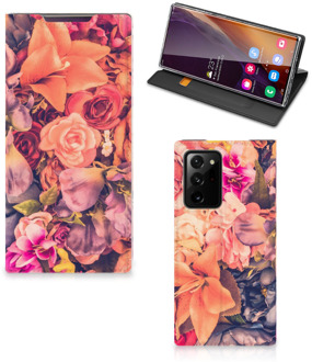 B2Ctelecom Telefoon Hoesje Cadeau voor Moeder Samsung Galaxy Note 20 Ultra Flipcase Bosje Bloemen