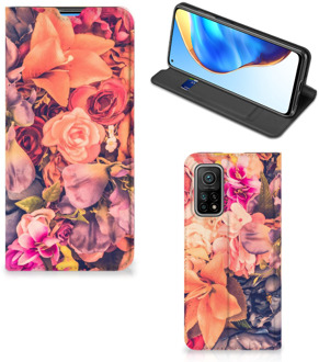 B2Ctelecom Telefoon Hoesje Cadeau voor Moeder Xiaomi Mi 10T | 10T Pro Flipcase Bosje Bloemen