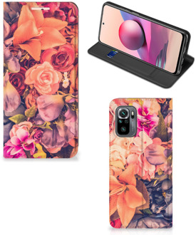 B2Ctelecom Telefoon Hoesje Cadeau voor Moeder Xiaomi Redmi Note 10 4G | 10S Flipcase Bosje Bloemen