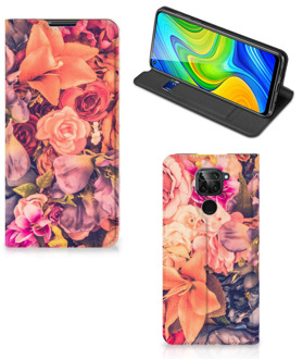 B2Ctelecom Telefoon Hoesje Cadeau voor Moeder Xiaomi Redmi Note 9 Flipcase Bosje Bloemen