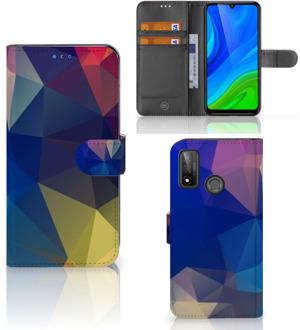 B2Ctelecom Telefoon Hoesje Huawei P Smart 2020 Bookcase Polygon Dark