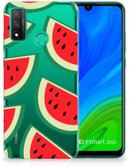 B2Ctelecom Telefoon Hoesje Huawei P Smart 2020 Hoesje Bumper Doorzichtig Watermelons