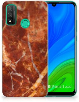 B2Ctelecom Telefoon Hoesje Huawei P Smart 2020 Hoesje Bumper Marmer Bruin