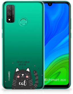 B2Ctelecom Telefoon Hoesje Huawei P Smart 2020 Mobiel Case Cat Good Day