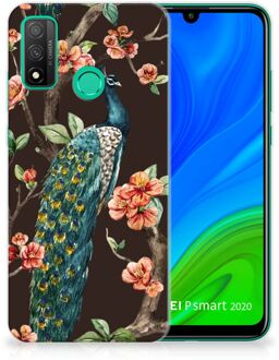 B2Ctelecom Telefoon Hoesje Huawei P Smart 2020 Siliconen Back Cover Pauw met Bloemen