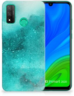 B2Ctelecom Telefoon Hoesje Huawei P Smart 2020 Siliconen Hoesje Painting Blue