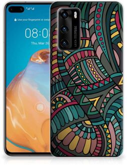 B2Ctelecom Telefoon Hoesje Huawei P40 Hoesje Bumper Aztec