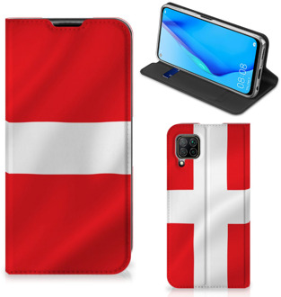 B2Ctelecom Telefoon Hoesje Huawei P40 Lite Book Case Deense Vlag