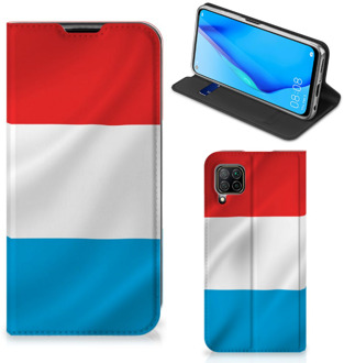 B2Ctelecom Telefoon Hoesje Huawei P40 Lite Flip Cover Luxemburgse Vlag