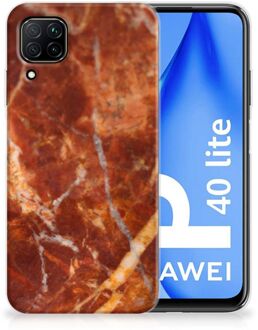 B2Ctelecom Telefoon Hoesje Huawei P40 Lite Hoesje Bumper Marmer Bruin