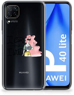 B2Ctelecom Telefoon Hoesje Huawei P40 Lite Hoesje met Tekst i Can