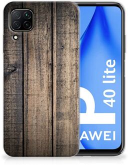 B2Ctelecom Telefoon Hoesje Huawei P40 Lite Leuk TPU Back Cover Steigerhout