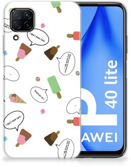 B2Ctelecom Telefoon Hoesje Huawei P40 Lite Silicone Back Case IJsjes