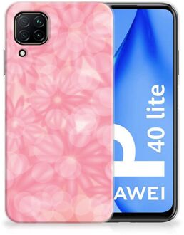 B2Ctelecom Telefoon Hoesje Huawei P40 Lite Silicone Back Case Lente Bloemen