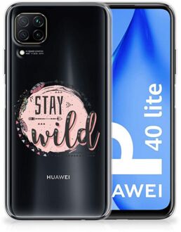 B2Ctelecom Telefoon Hoesje Huawei P40 Lite Siliconen Back Cover Transparant Boho Stay Wild