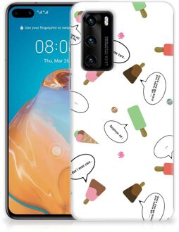 B2Ctelecom Telefoon Hoesje Huawei P40 Silicone Back Case IJsjes