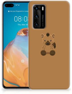 B2Ctelecom Telefoon Hoesje Huawei P40 Siliconen Hoesje met Naam Baby Hyena