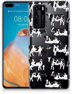 B2Ctelecom Telefoon Hoesje Huawei P40 Siliconen Hoesje met Naam Koetjes