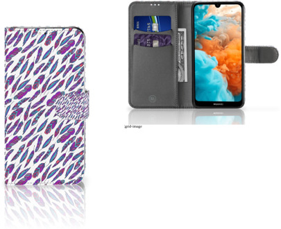 B2Ctelecom Telefoon Hoesje Huawei Y6 (2019) Feathers Color