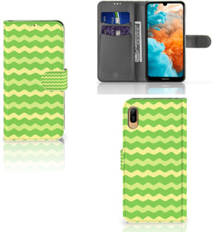 B2Ctelecom Telefoon Hoesje Huawei Y6 (2019) Waves Green