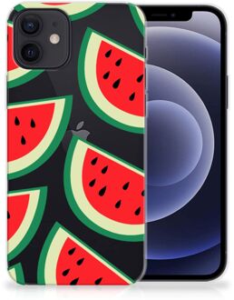 B2Ctelecom Telefoon Hoesje iPhone 12 | 12 Pro (6.1") Hoesje Bumper Doorzichtig Watermelons