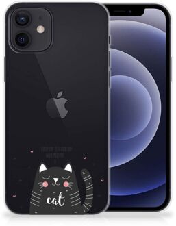 B2Ctelecom Telefoon Hoesje iPhone 12 | 12 Pro (6.1") Mobiel Case Cat Good Day