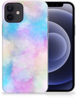 B2Ctelecom Telefoon Hoesje iPhone 12 | 12 Pro (6.1") Silicone Back Case Watercolor Light