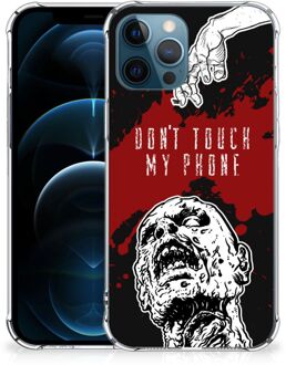 B2Ctelecom Telefoon Hoesje iPhone 12 | 12 Pro Backcover Soft Siliconen Hoesje met transparante rand Zombie Blood