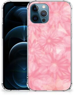 B2Ctelecom Telefoon Hoesje iPhone 12 | 12 Pro Case Anti-shock met transparante rand Lente Bloemen