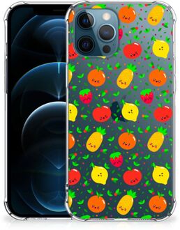 B2Ctelecom Telefoon Hoesje iPhone 12 | 12 Pro Case met transparante rand Fruits