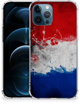 B2Ctelecom Telefoon Hoesje iPhone 12 | 12 Pro Leuk Hoesje met transparante rand Nederlandse Vlag