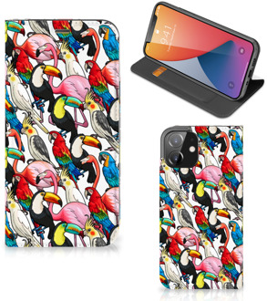 B2Ctelecom Telefoon Hoesje iPhone 12 | iPhone 12 Pro Bookcover Case Birds