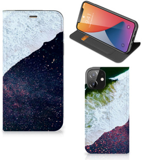 B2Ctelecom Telefoon Hoesje iPhone 12 | iPhone 12 Pro Flip Cover Sea in Space