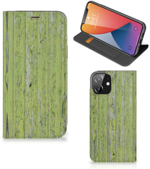 B2Ctelecom Telefoon Hoesje iPhone 12 | iPhone 12 Pro Wallet Case Green Wood