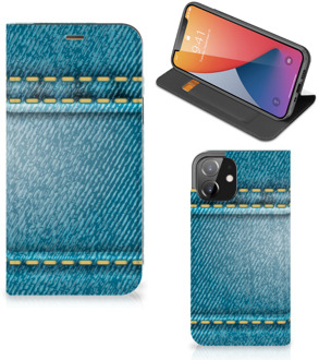 B2Ctelecom Telefoon Hoesje iPhone 12 | iPhone 12 Pro Wallet Case Jeans