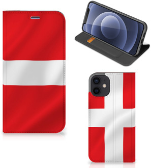 B2Ctelecom Telefoon Hoesje iPhone 12 Mini Book Case Deense Vlag